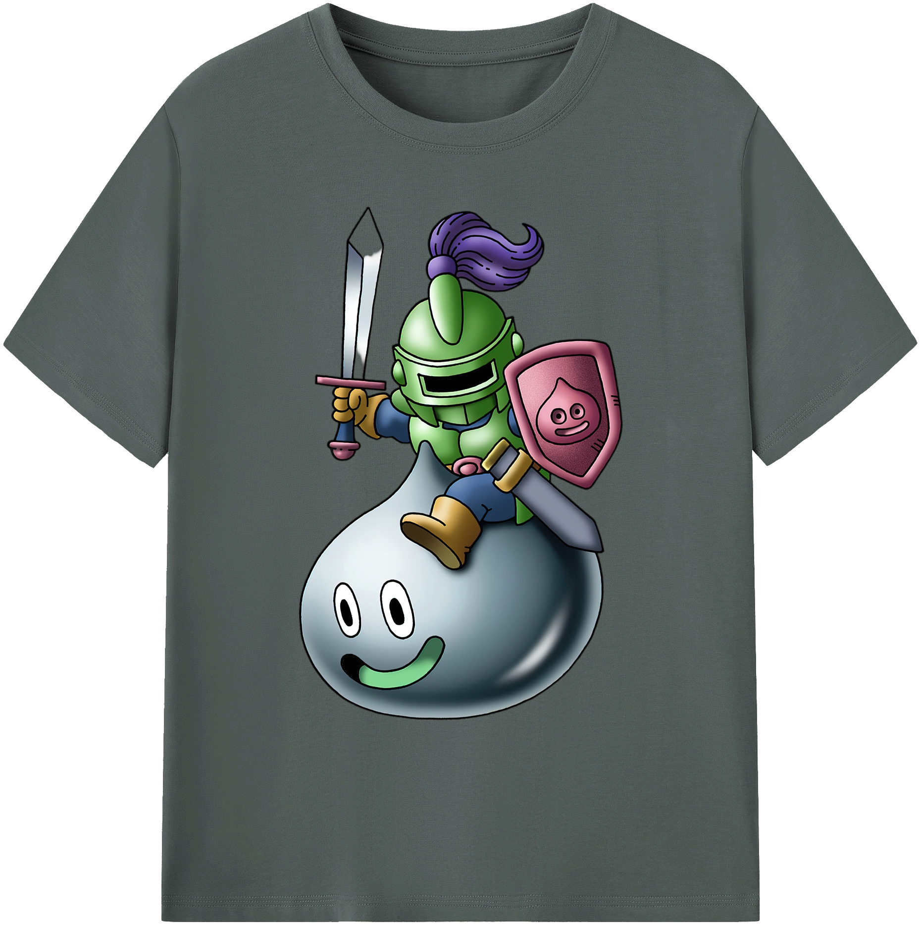 （画像用） ドラゴンクエスト Doragon Kuesuto Dragon Quest 綿100％ メンズ半袖Tシャツ｜肌触りやわらか＆通気性